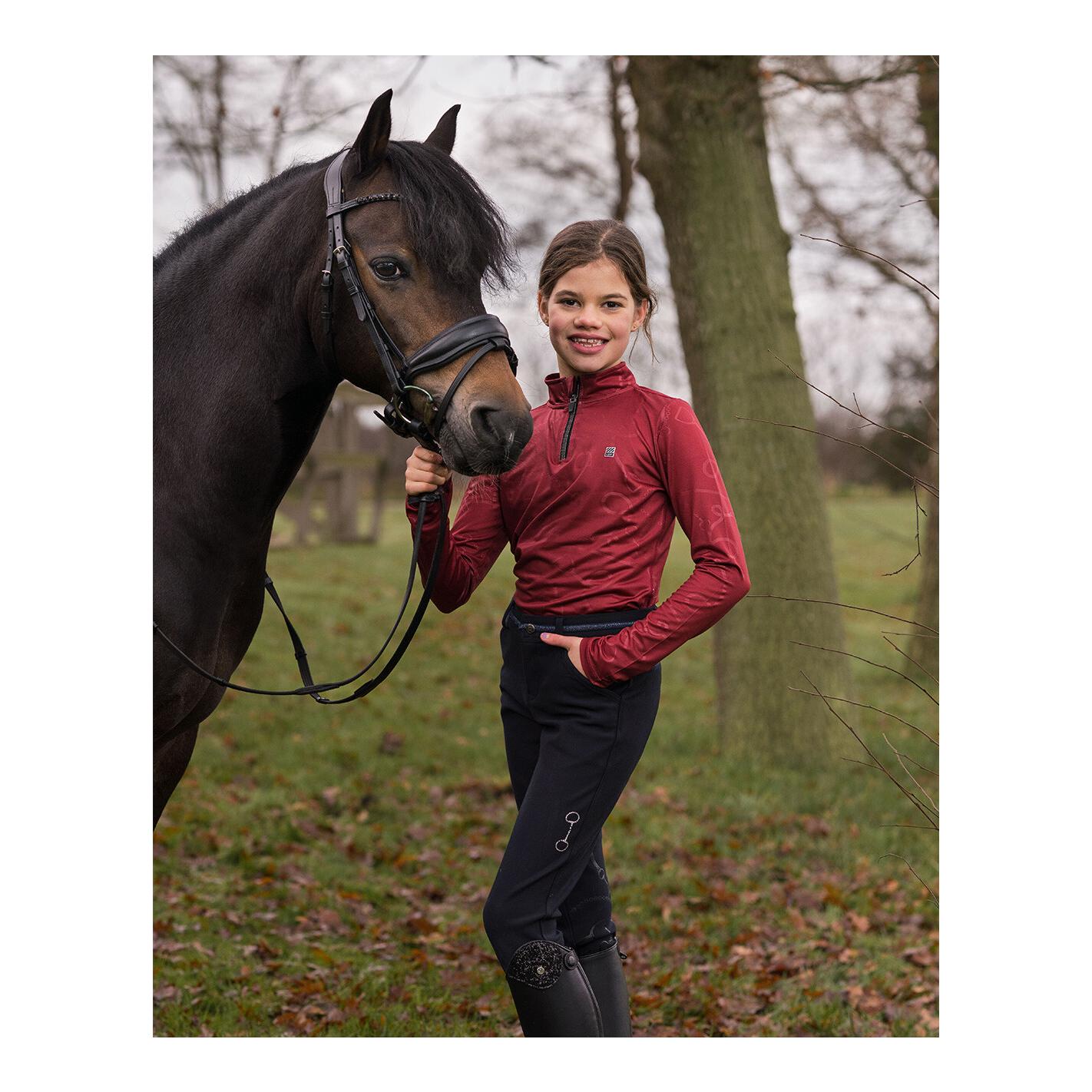 QHP Pantalon d'équitation Carrie Junior avec fond complet