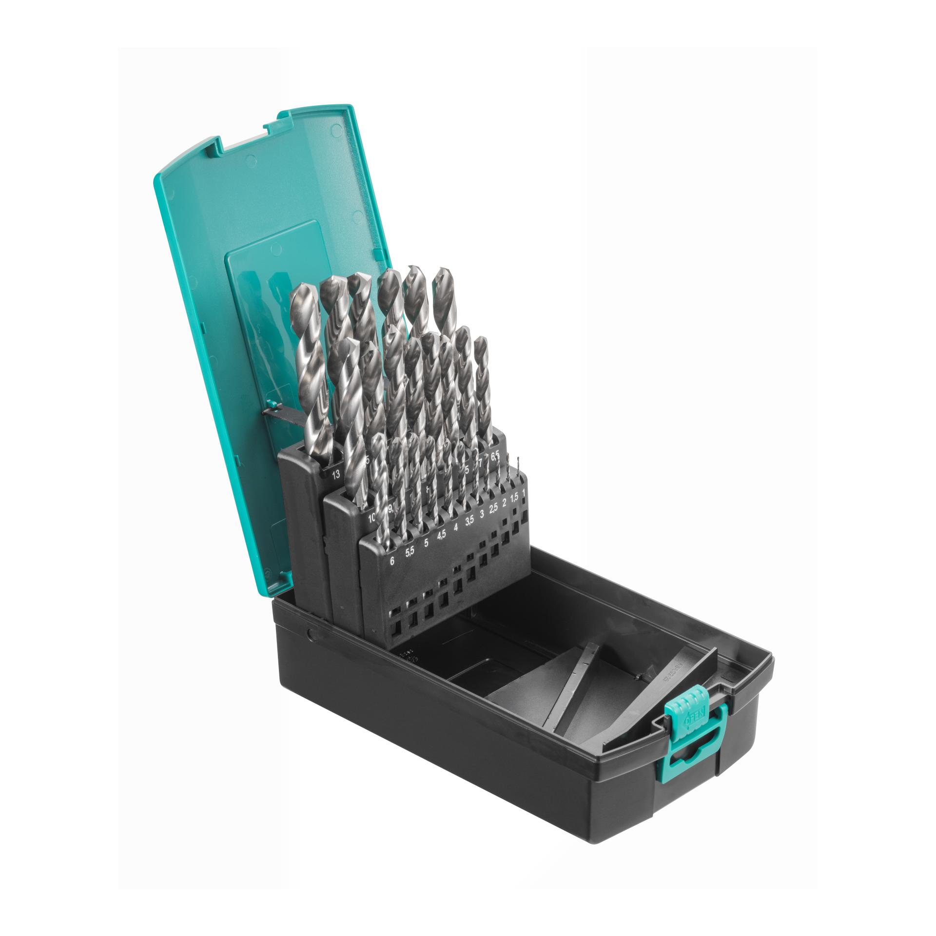 technocraft Jeu de forets hélicoïdaux HSS-G 1-13 mm, 25 pièces