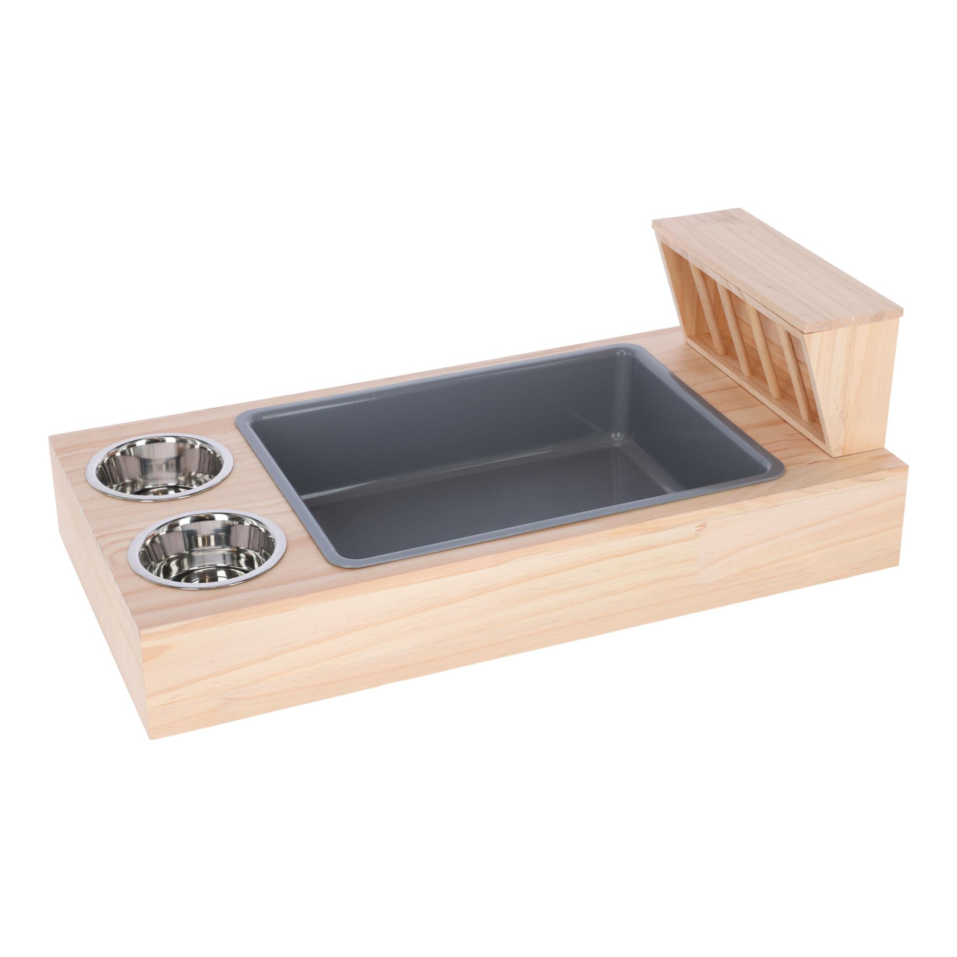 Kerbl Pet Buddel- und Futterstation Grau/Braun