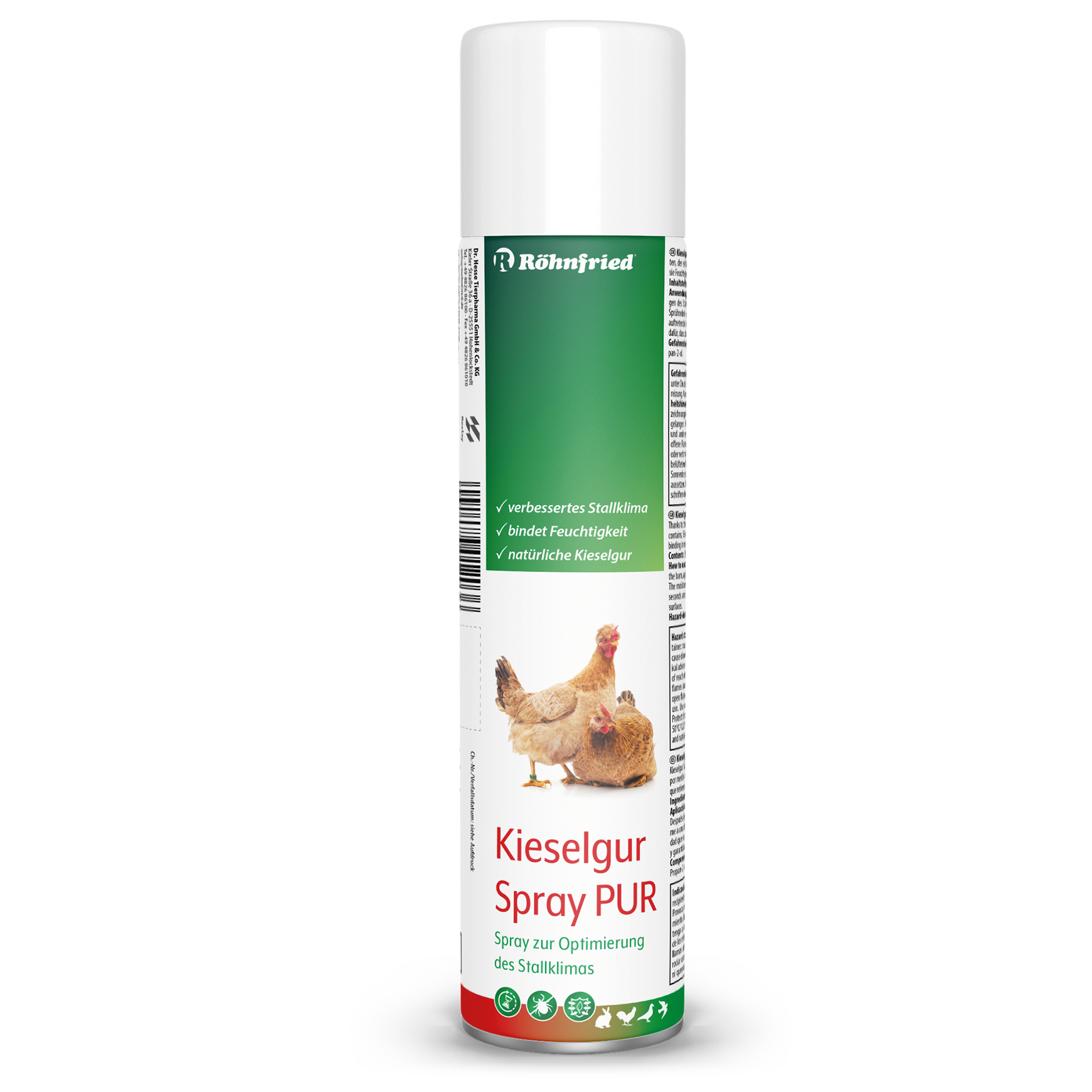 Röhnfried Kieselgur Spray PUR - Spray zur Optimierung des Stallklimas