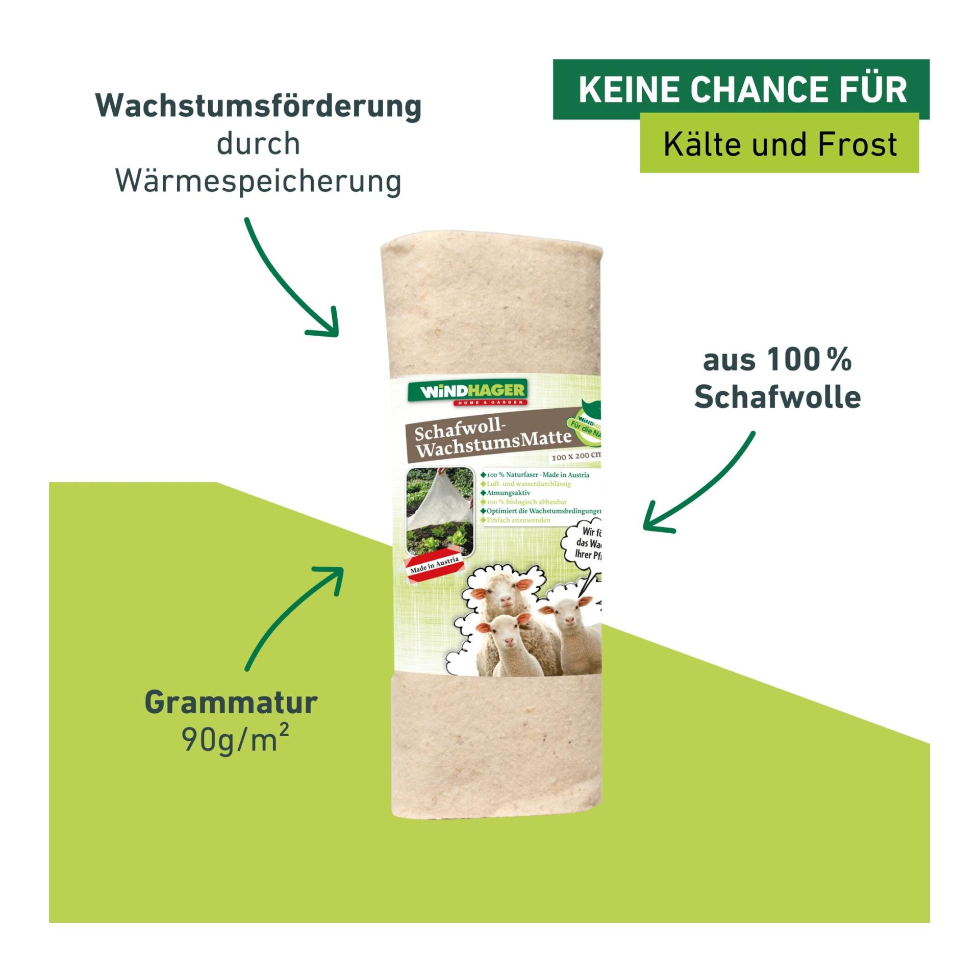 Windhager Schafwoll-Wachstumsmatte Greenline