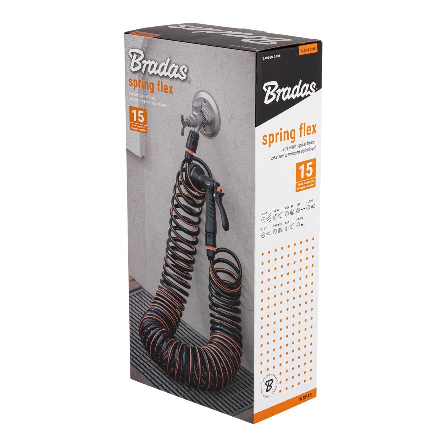 Bradas Set mit Spiralschlauch und 9-Funktionen-SPIRNG-FLEX-Pistole