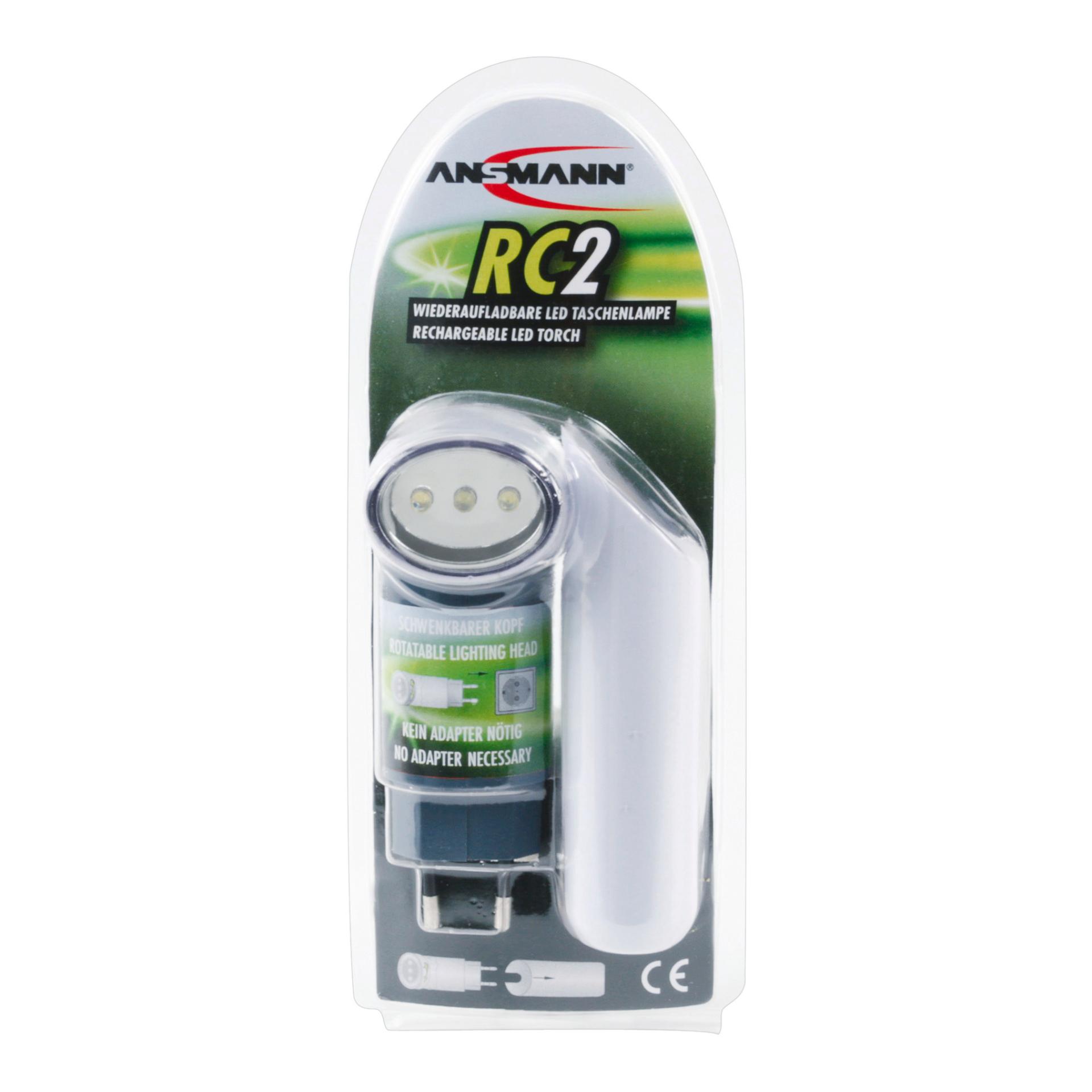 Ansmann Lampe de poche RC2 rechargeable - blanc