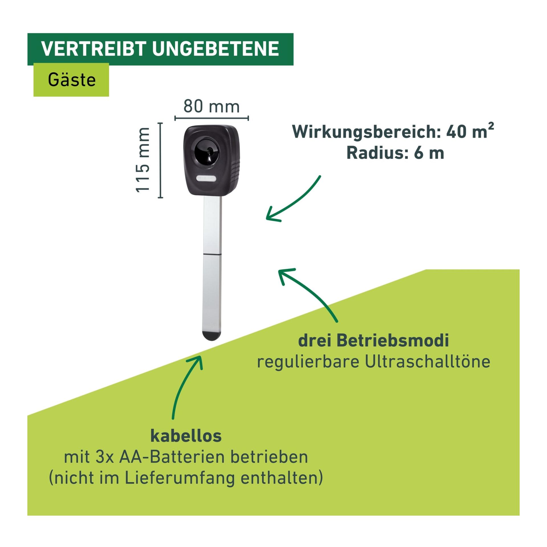 Windhager Hunde-/Katzen-/Marder-Schreck «Ultrasonic»