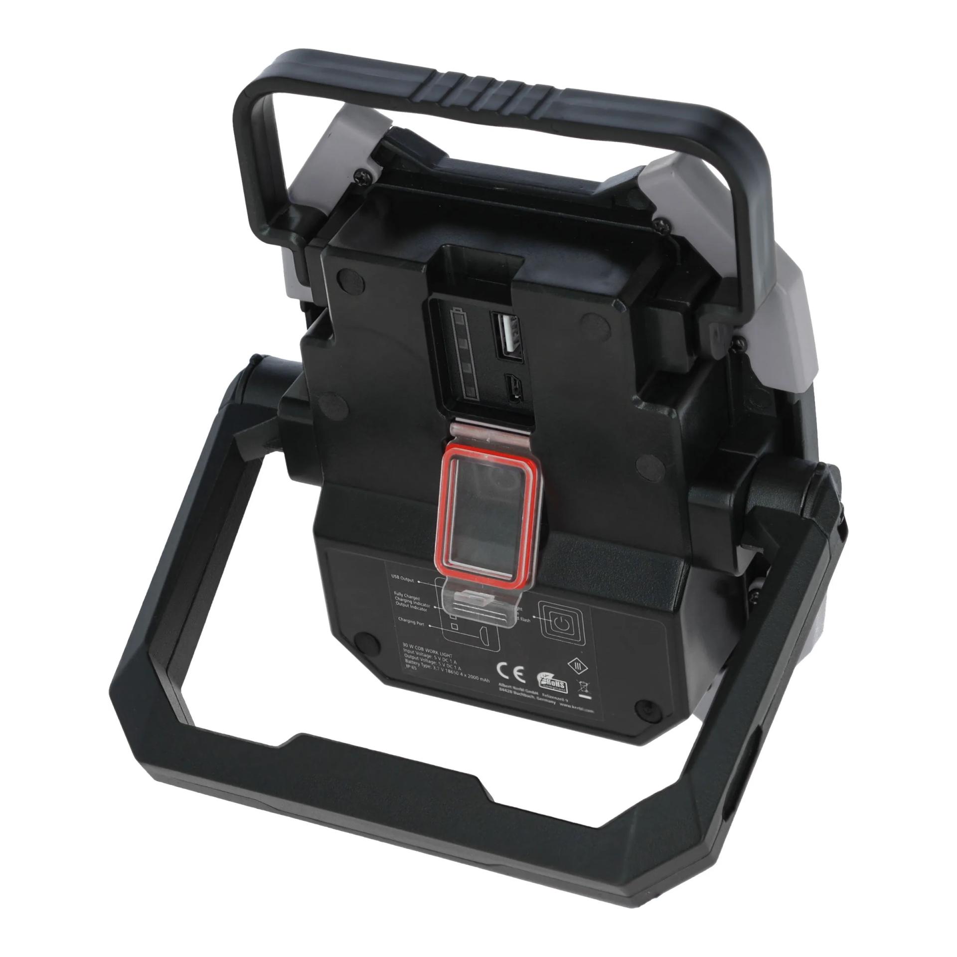 Kerbl Mobiler LED-Akkustrahler, WorkFire Pro 30W
