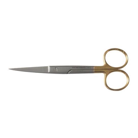 Hauptner-Herberholz Schere gebogen, spitz-spitz Grau/Gold