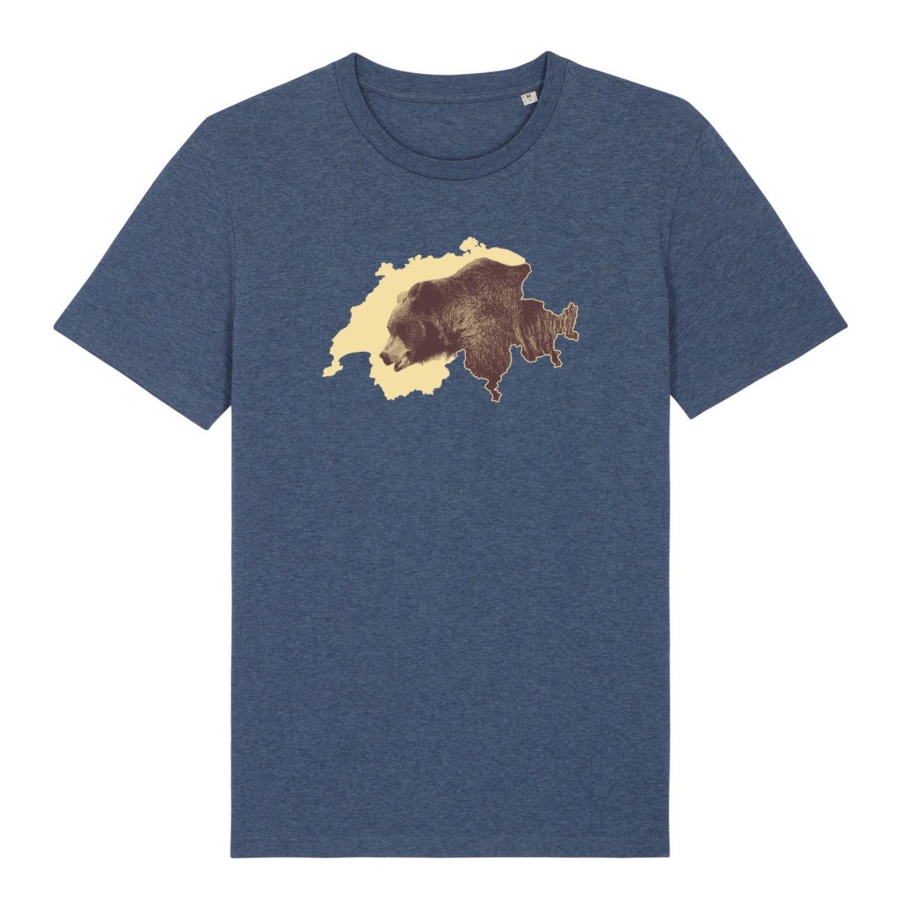 orsino Schweizer Bär Unisex T-Shirt - dark heather blue