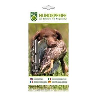 EUROHUNT Hundepfeife aus Büffelhorn - 8,5 cm