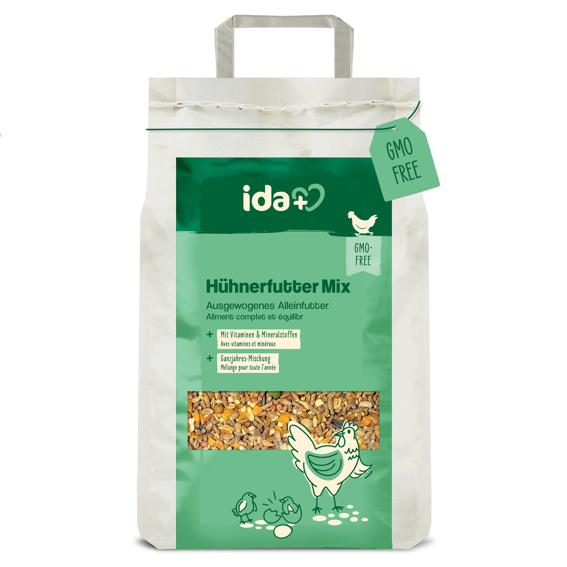 IdaPlus Mélange alimentaire pour poules - Aliment complet équilibré - Mélange pour toute l'année