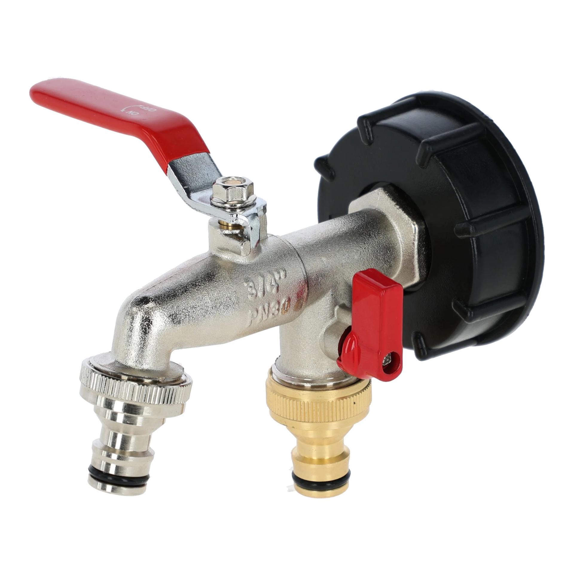 Kerbl IBC Adapter S60x6, mit zwei Schnellkupplungen, separat absperrbar