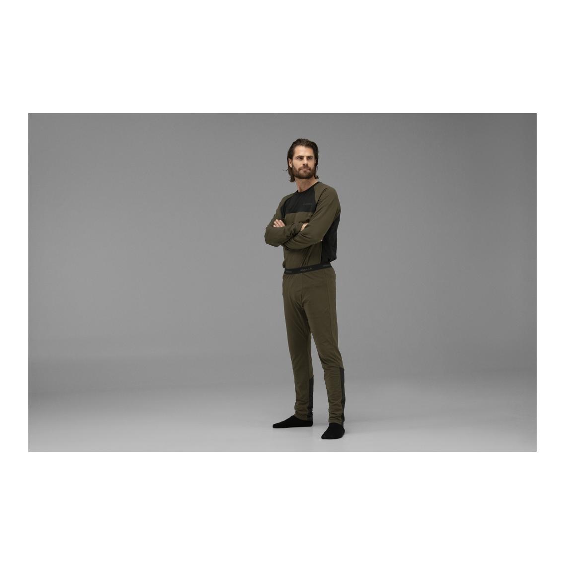 Härkila Sous-pantalon Heat Long Johns - vert saule/noir