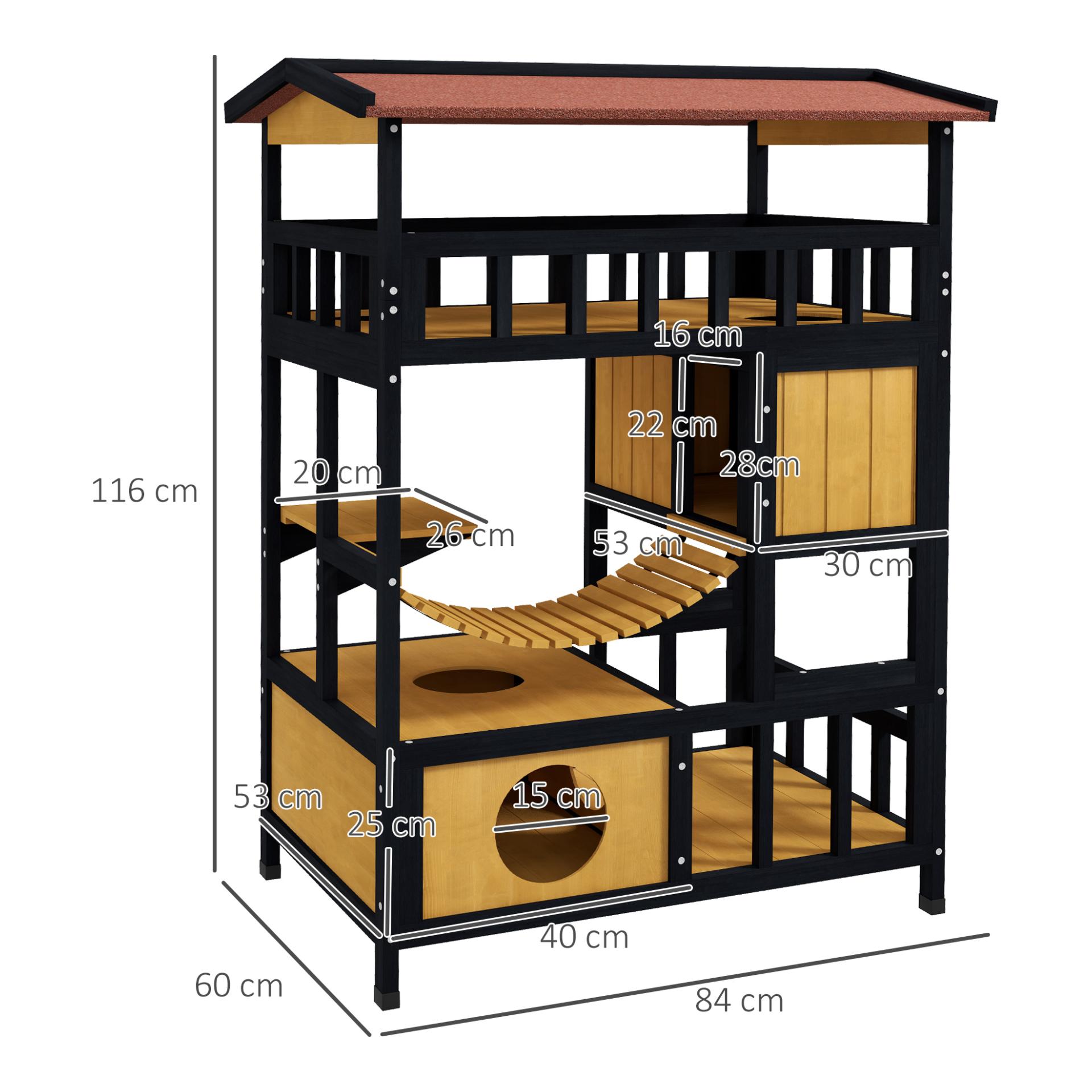 Mainer Katzenhaus aus Holz