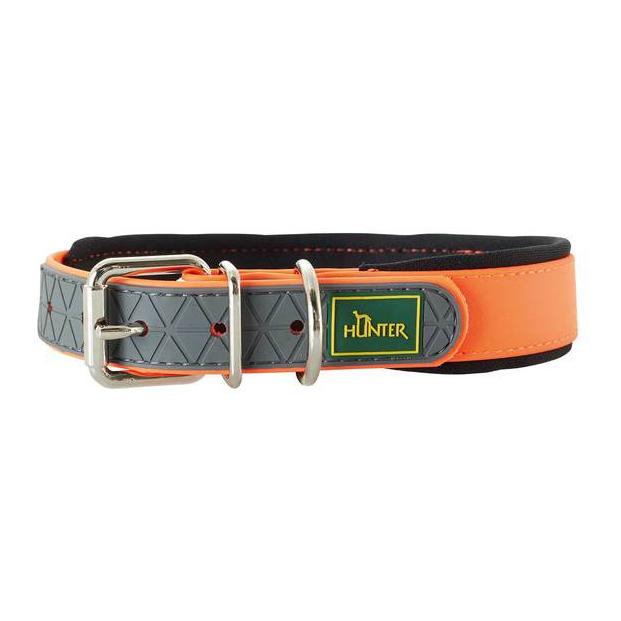Hunter Halsband Convenience Comfort Biothane Neoprengepolstert - neonorange