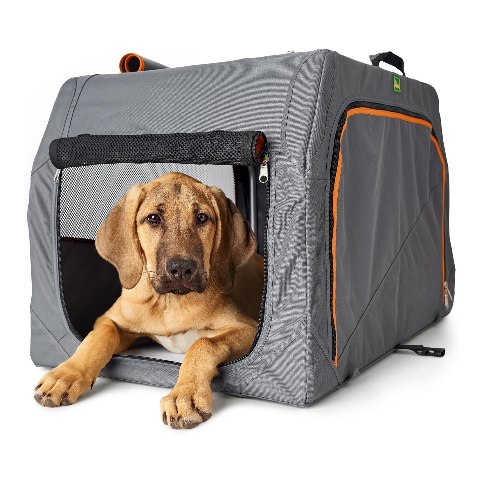 Hunter Caisse pliante pour chiens avec structure en aluminium - gris