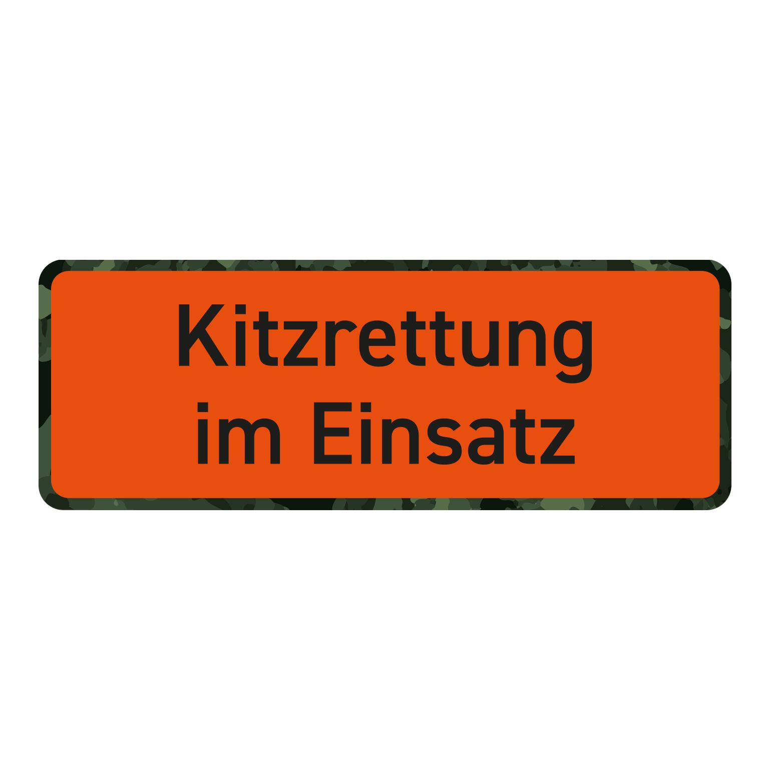 AKAH Schild - Kitzrettung im Einsatz