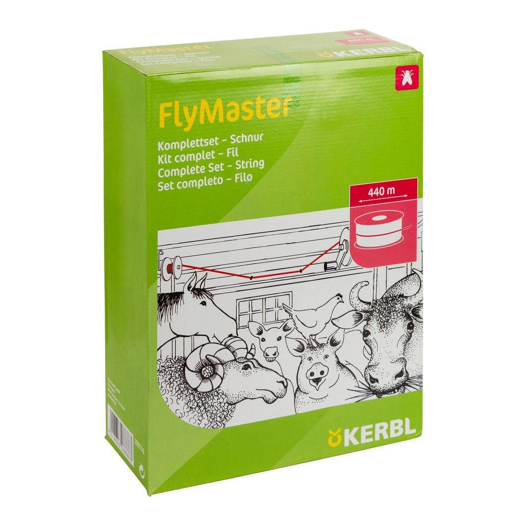 Kerbl FlyMaster Komplettset - Schnur Grün