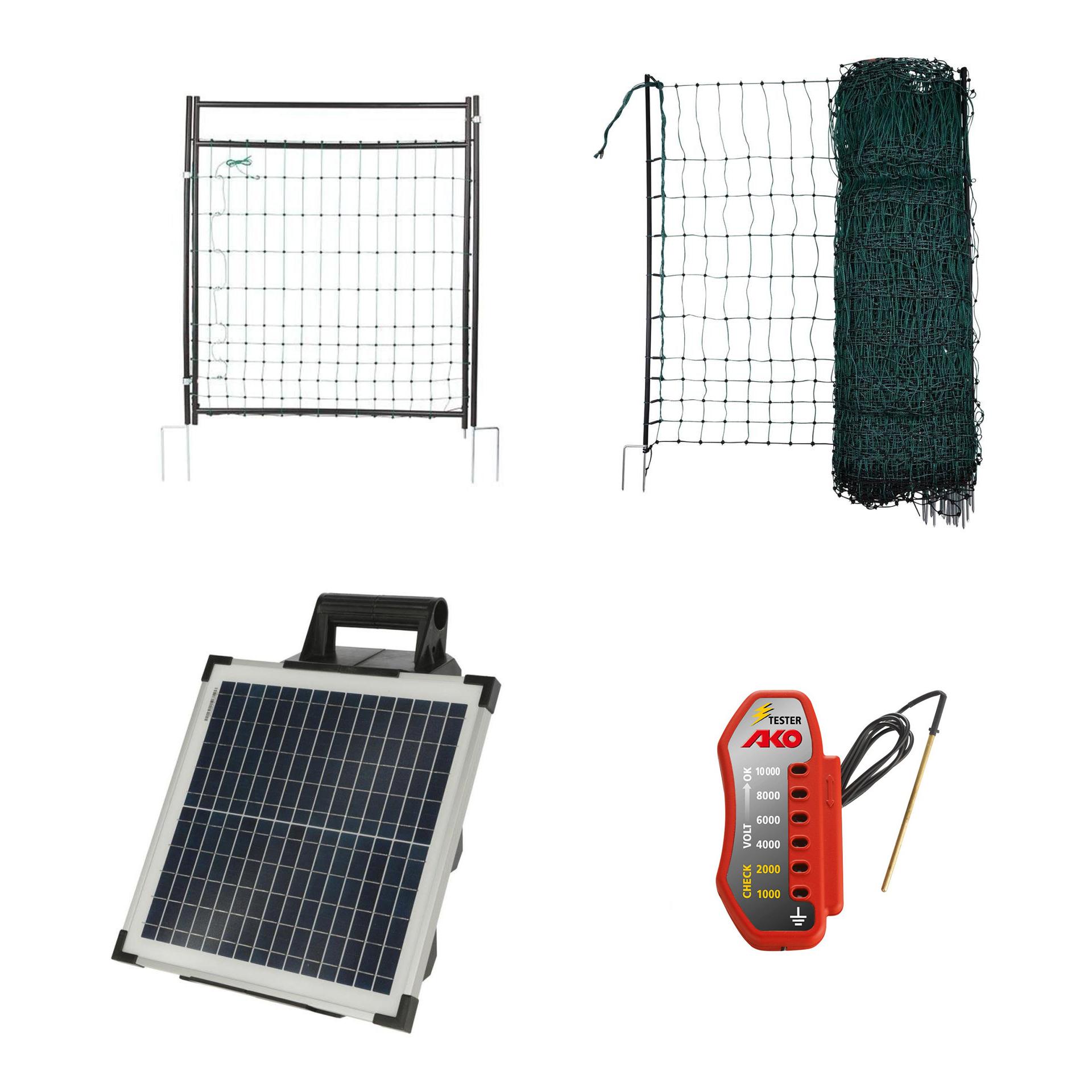 Hauptner Solar Geflügel-Komplett-Set, 15 m Bunt