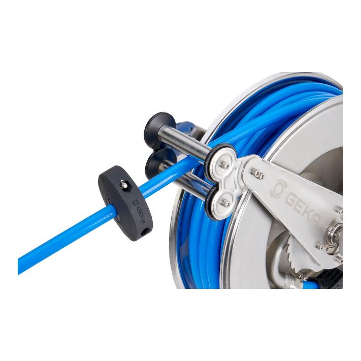 Geka Plus automatischer Schlauchaufroller Edelstahl - mit Schlauch
