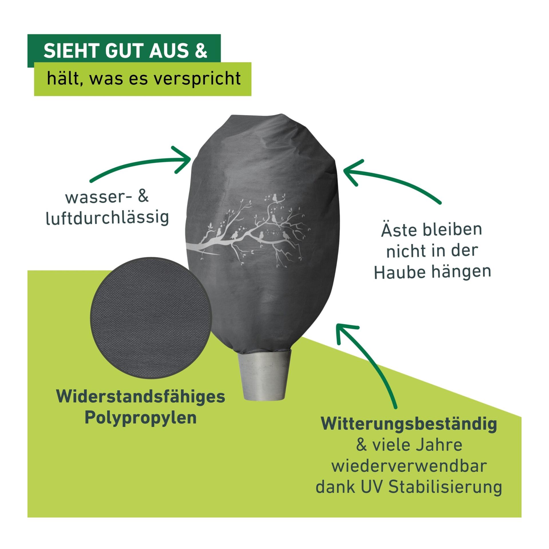 Windhager Winter-Deko-Vlieshaube PROTECT Vögel