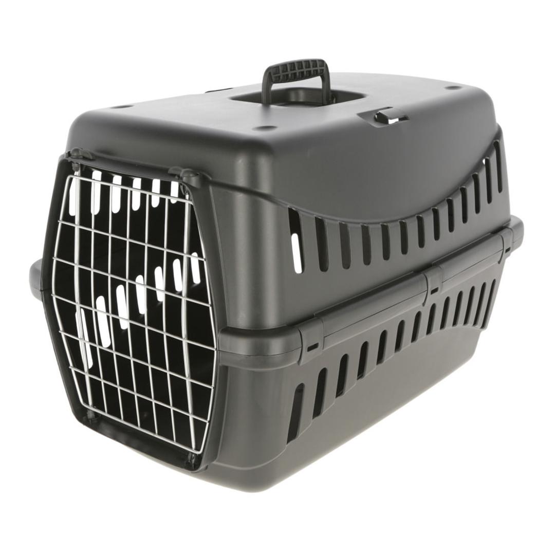 Kerbl Pet Transportbox Expedion Eco - schwarz mit Metalltüre