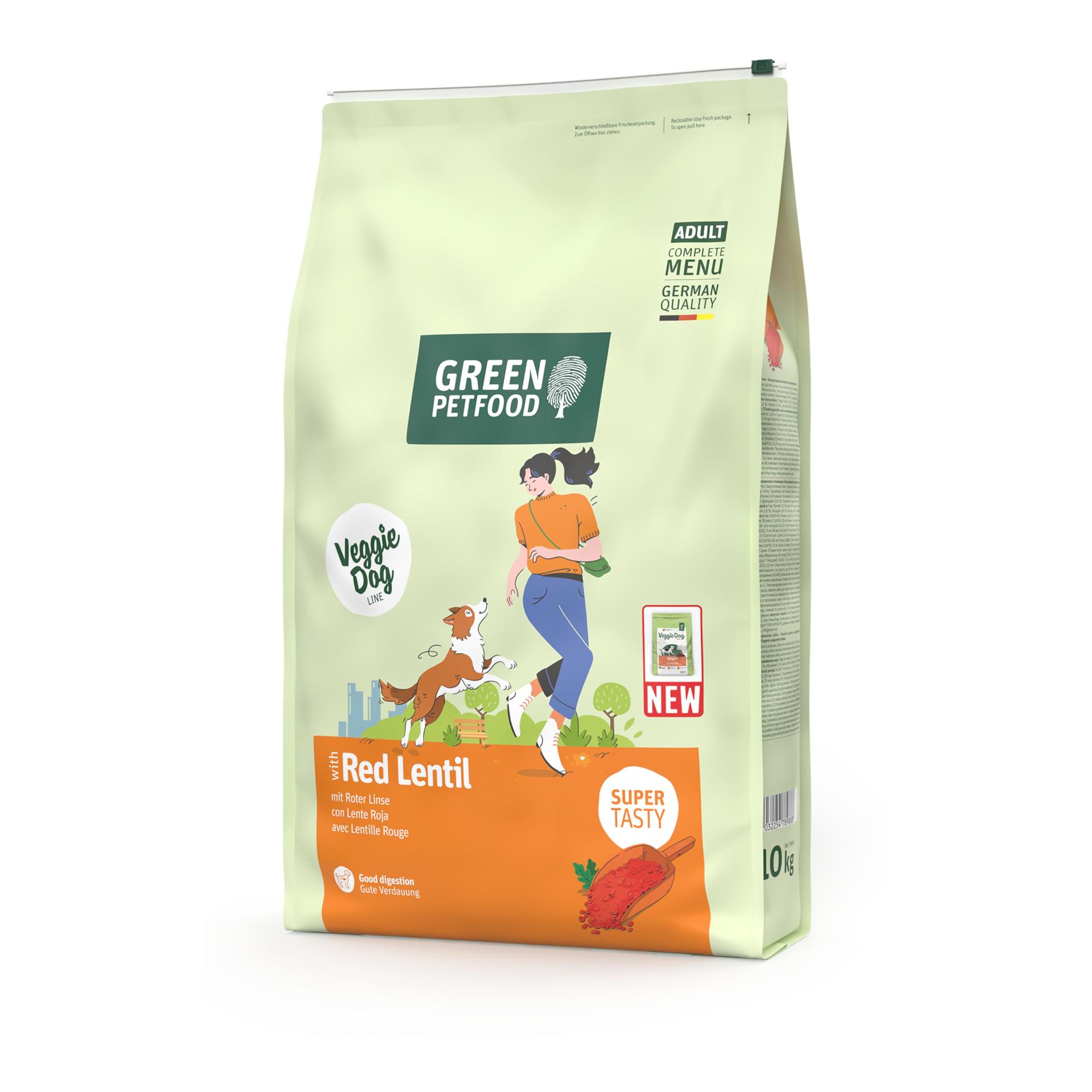 Green Petfood Veggie Dog Origin Adult mit roter Linse