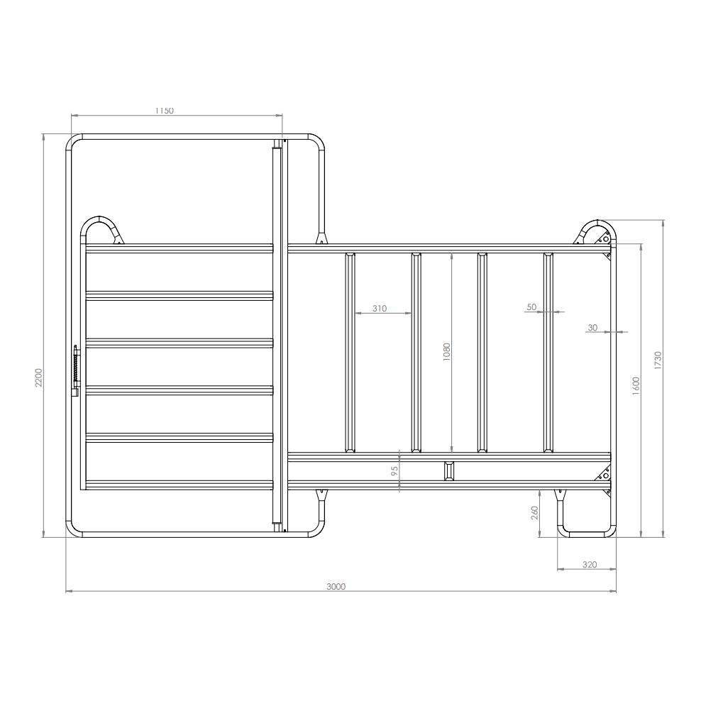 Hauptner Weidepanel mit Fressgitter und Tor