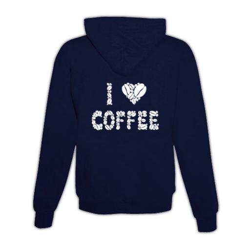 JoyLine Hoodie mit Zipper I Love Coffee Unisex