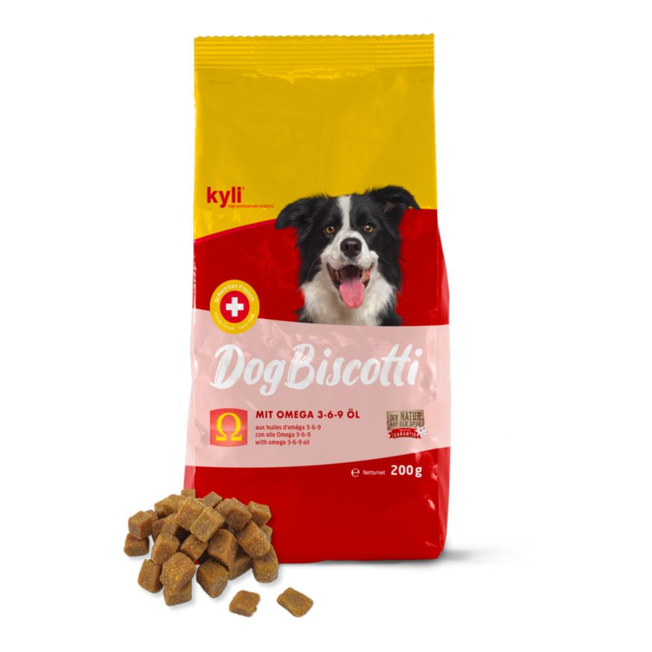 Kyli DogBiscotti mit Omega 3-6-9 Öl Rot/Gelb