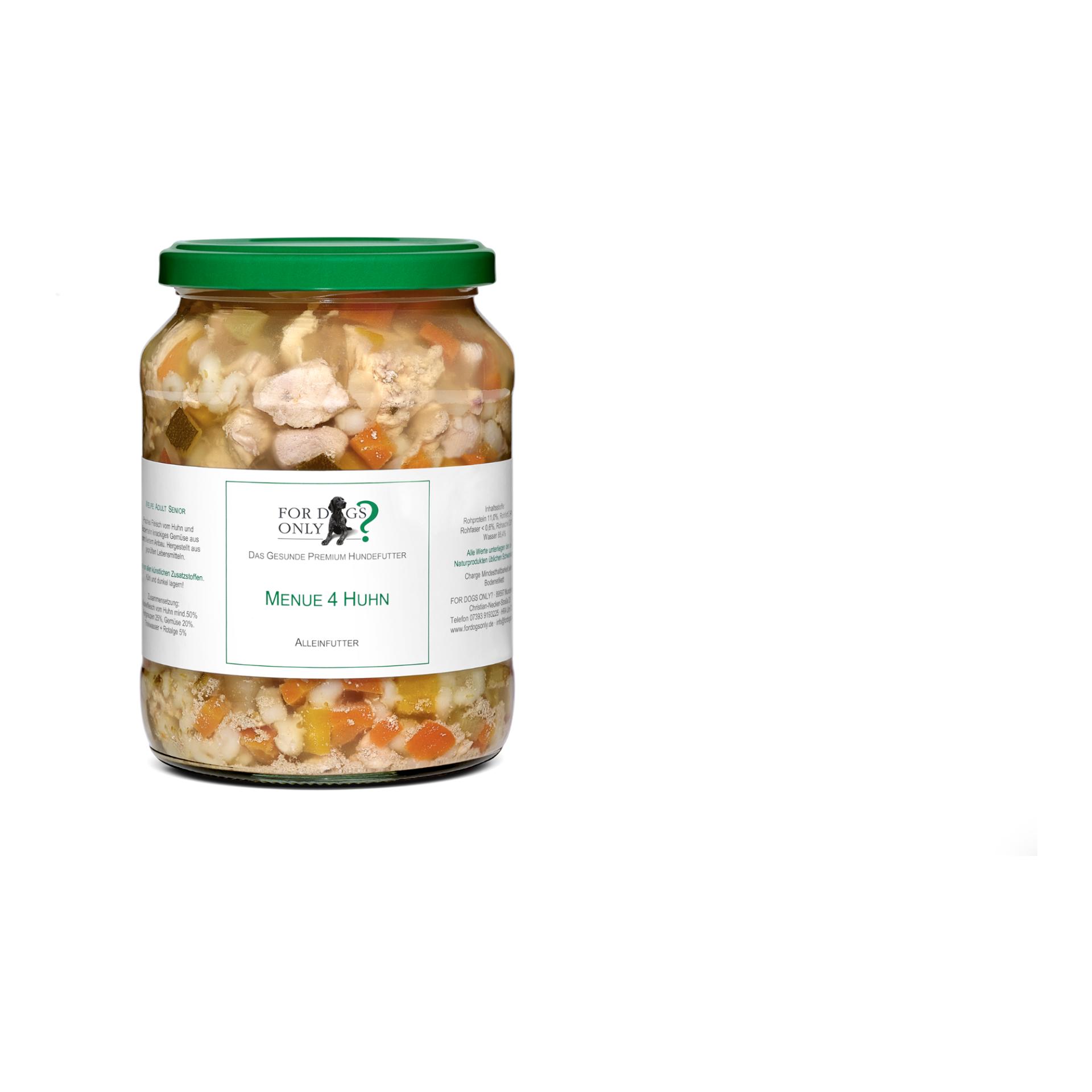 For Dogs Only? Premium Hundefutter Menue Huhn