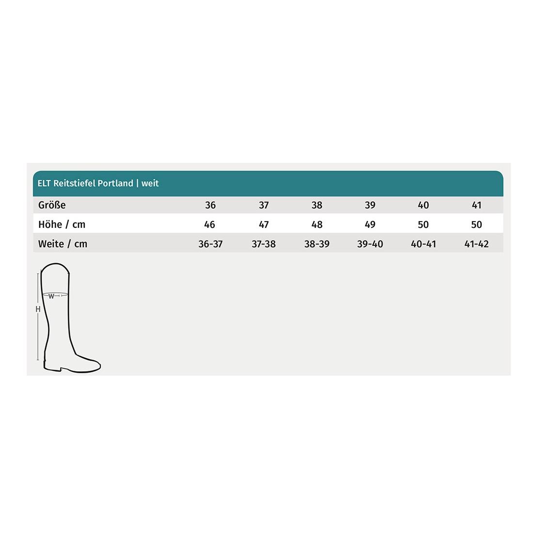 Elt Portland Reitstiefel weit - schwarz