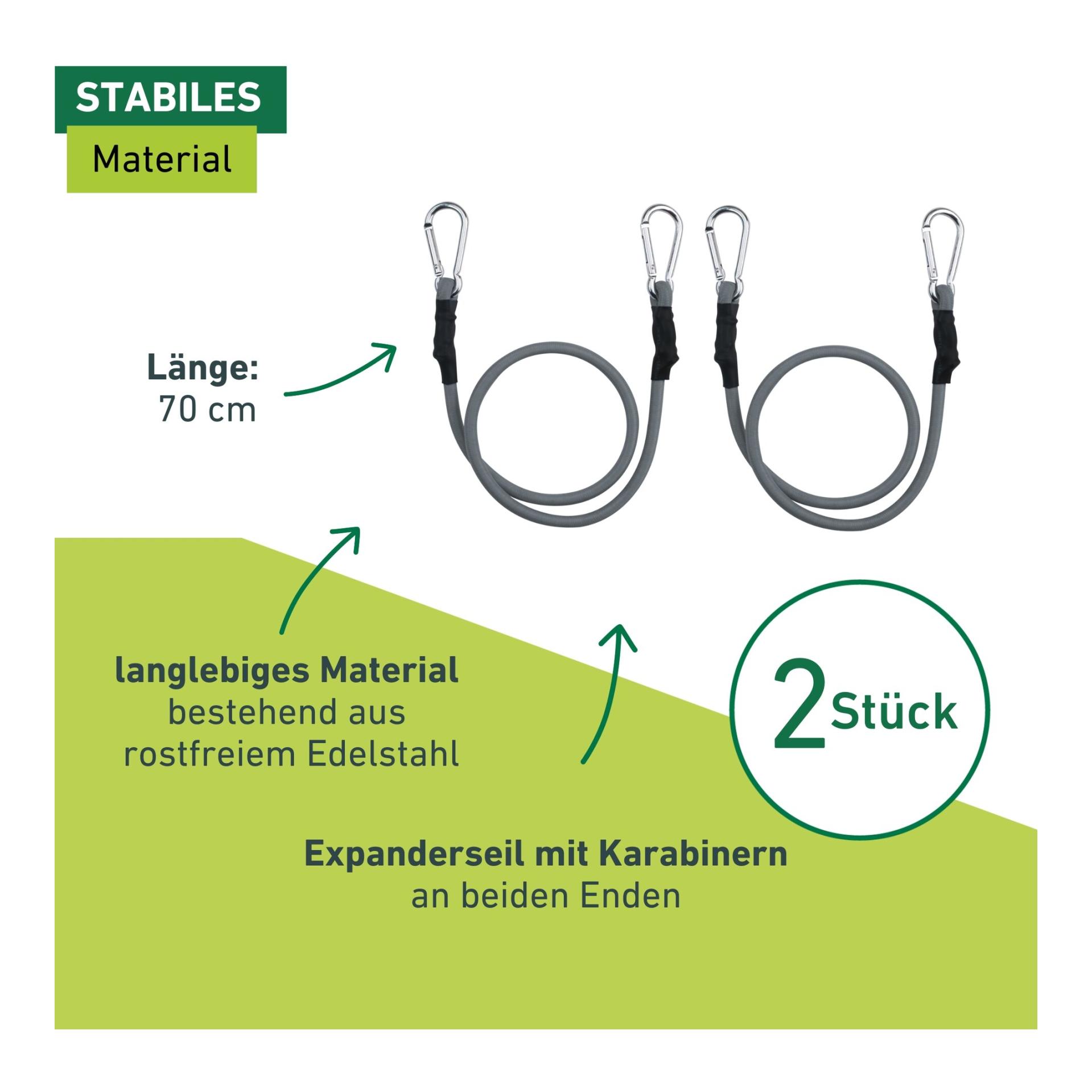 Windhager Expanderseil mit Karabiner 2 Stk.