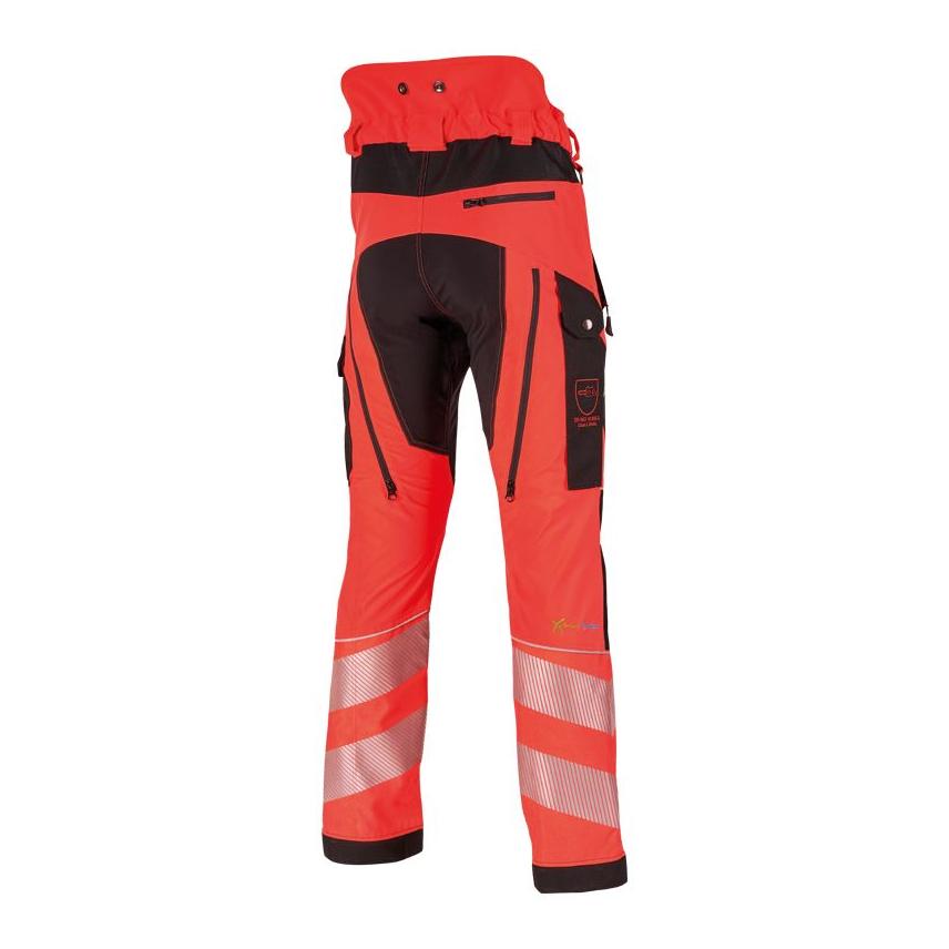 PSS X-treme Breeze Schnittschutzhose EN20471 neonrot/schwarz