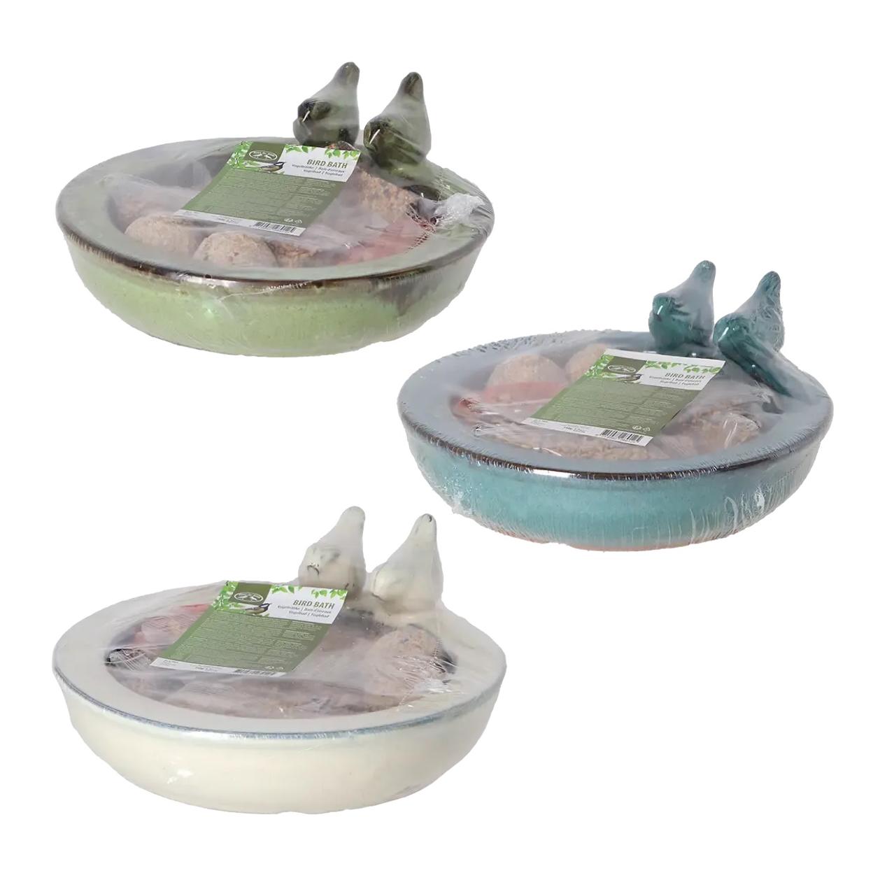 Esschert Vogeltränke rund + Futter sort