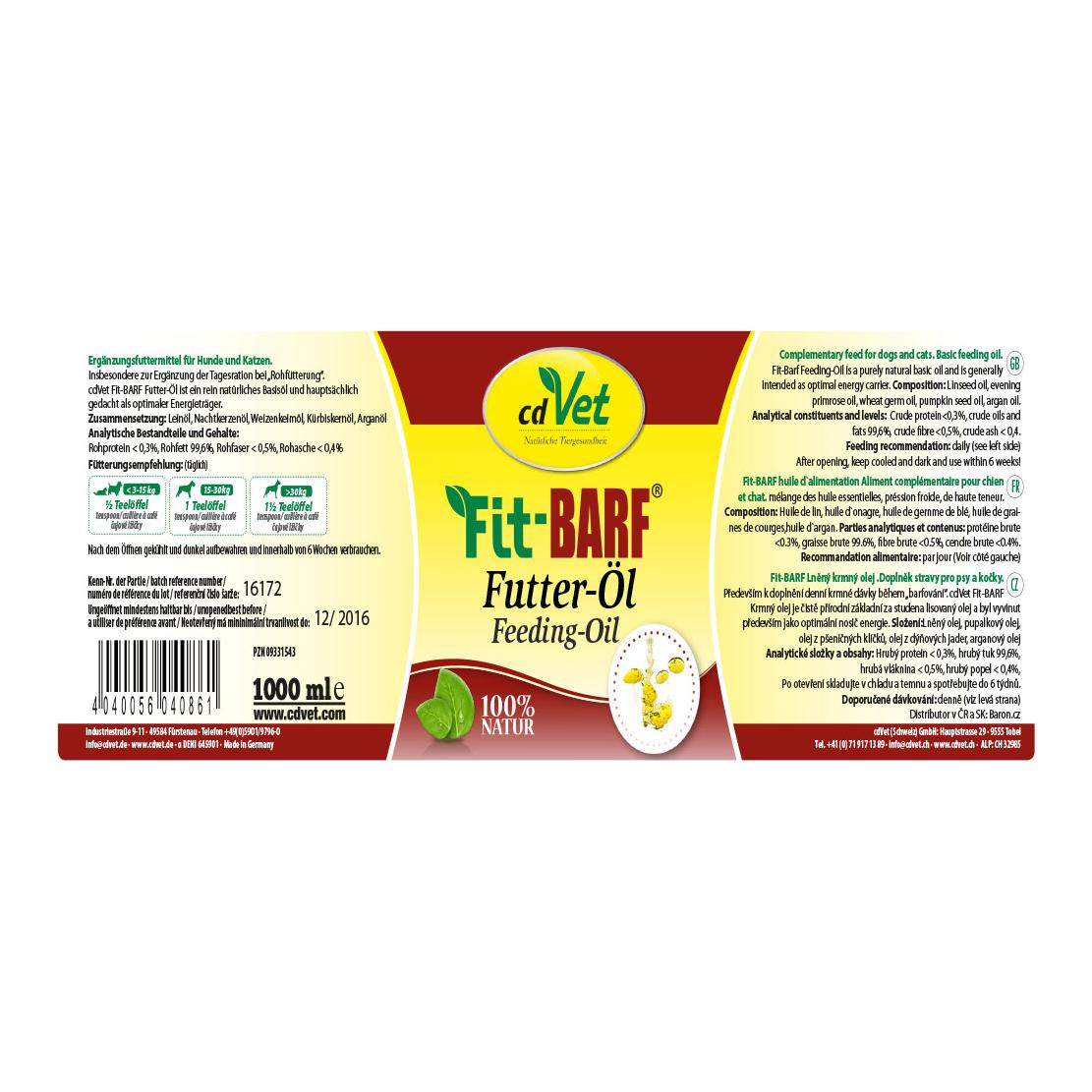 cdVet Fit-BARF Futter-Öl