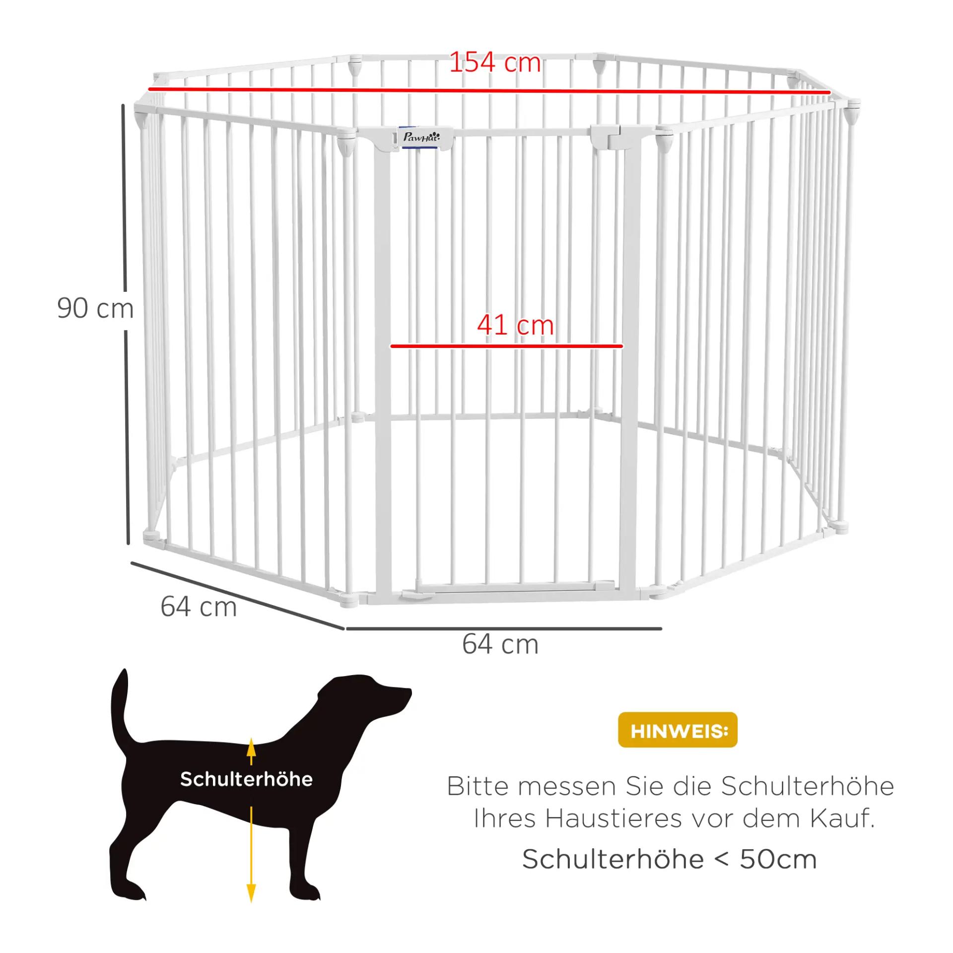Mainer Parc pour chiots blanc avec 8 barreaux