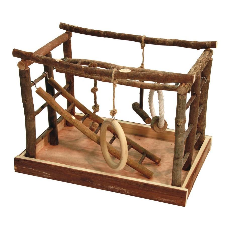 Kerbl Pet Vogelspielplatz aus Naturholz und Baumwolle
