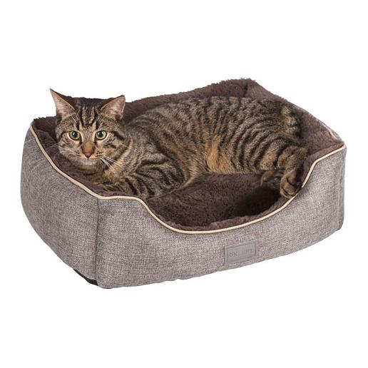 Kerbl Pet Kuschelbett Samuel, grau/braun