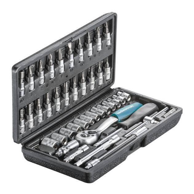 technocraft Steckschlüssel-Satz 1/4", 46-tlg - BLACK