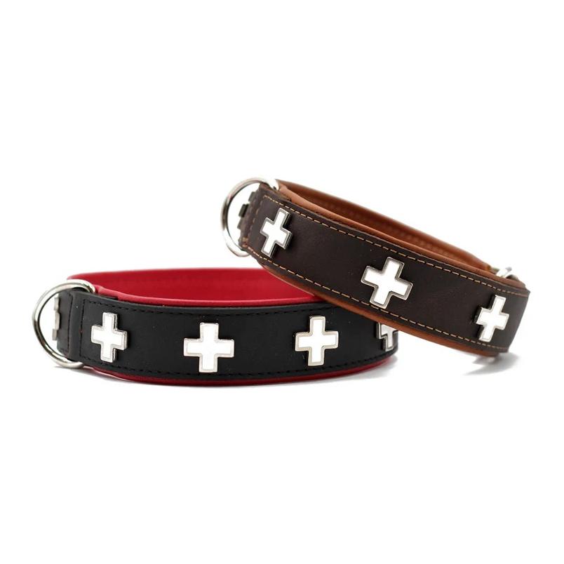 Maul Lederwaren Hundehalsband Schweizer Kreuz