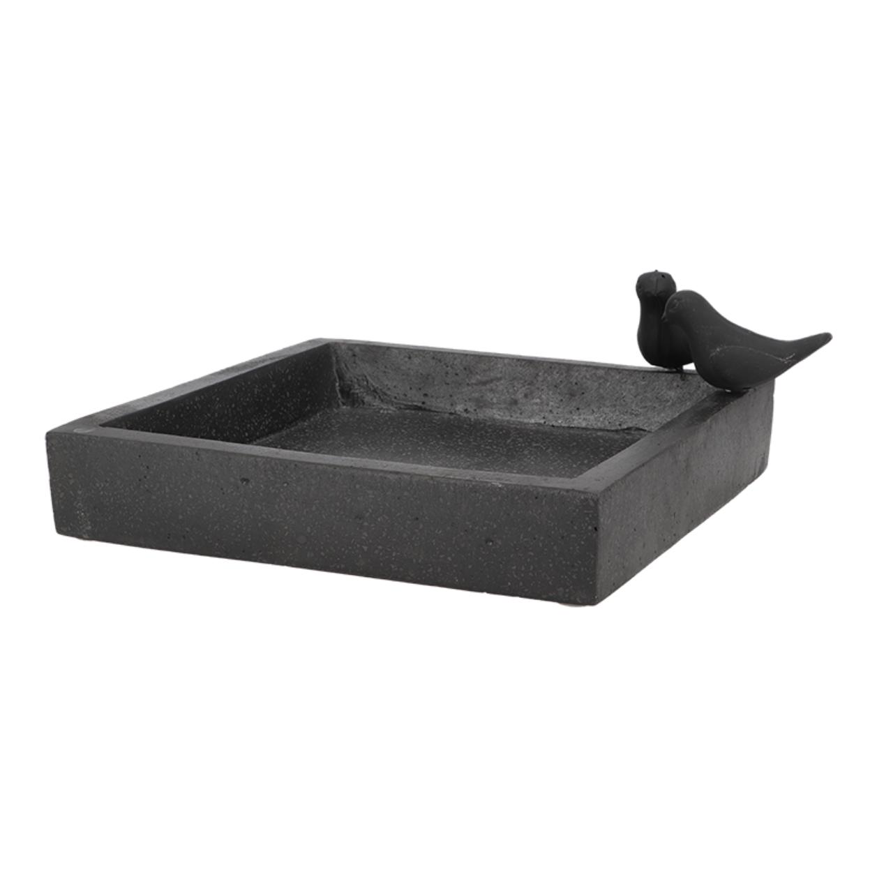 Esschert Vogeltränke Terrazzo quadratisch