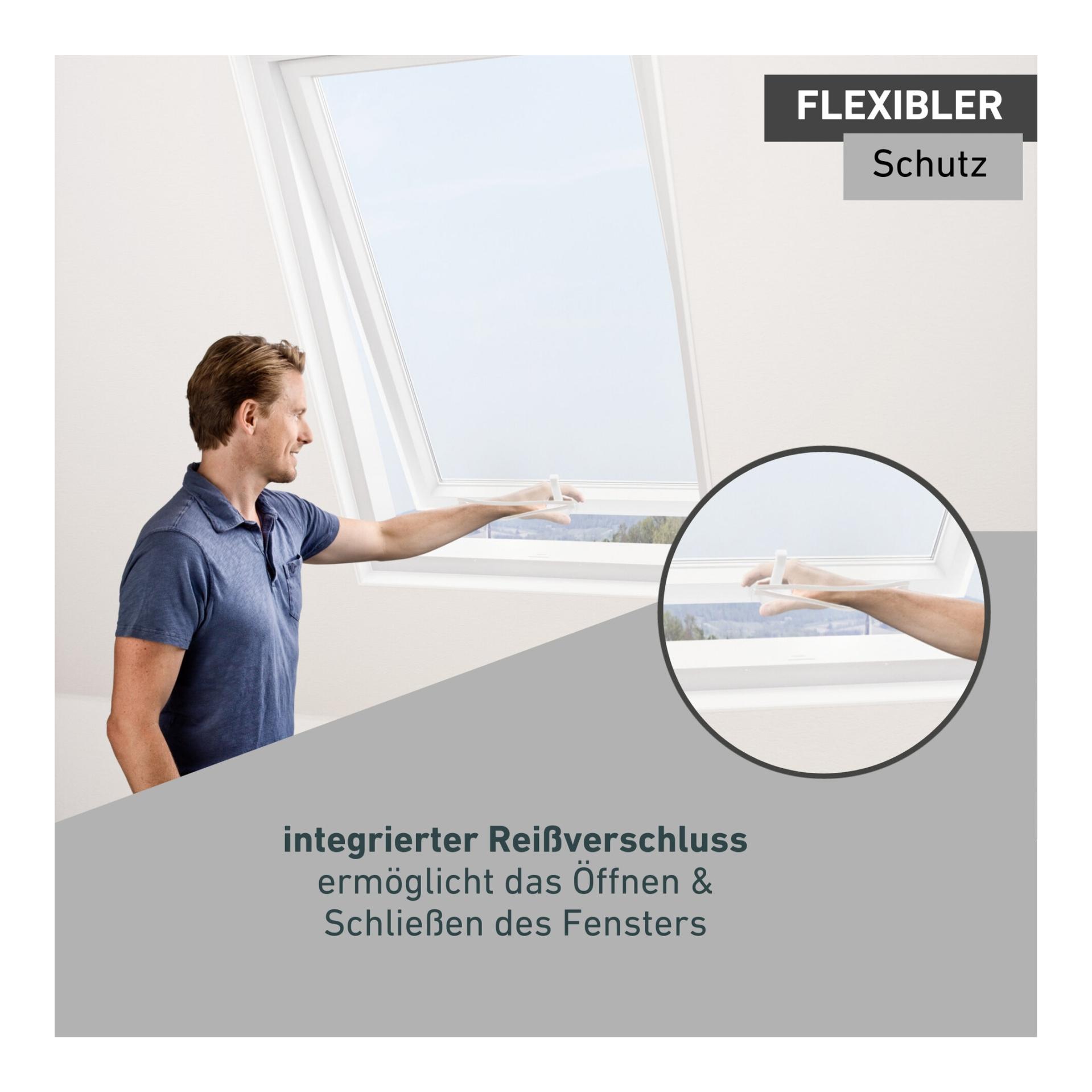 Windhager Fliegengitter für Dachfenster - weiss