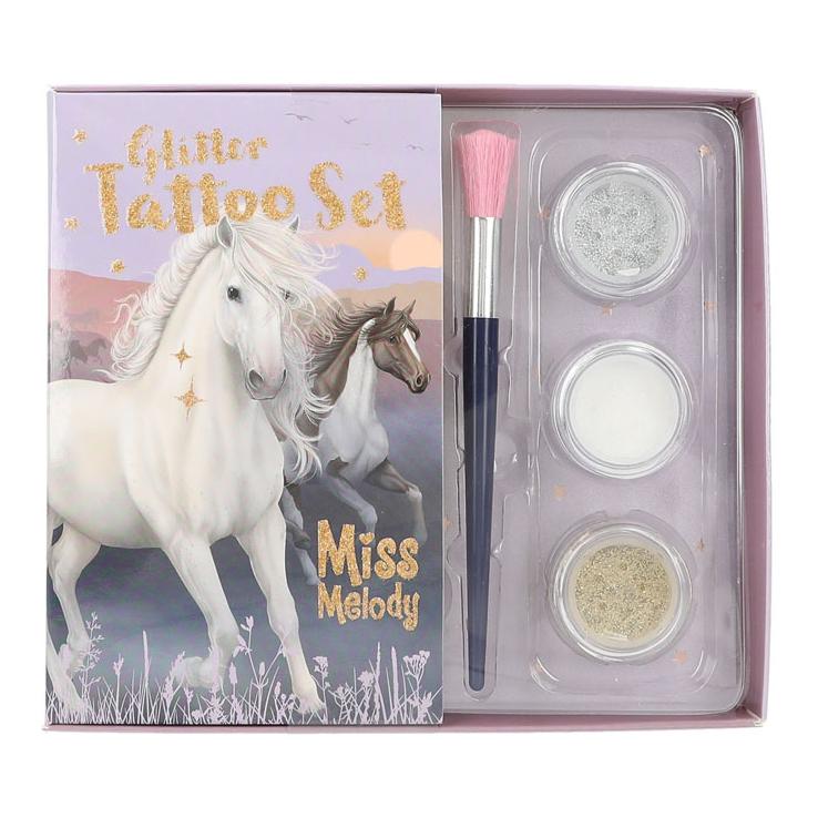 Miss Melody Glitzer tattoo Set Night Horses