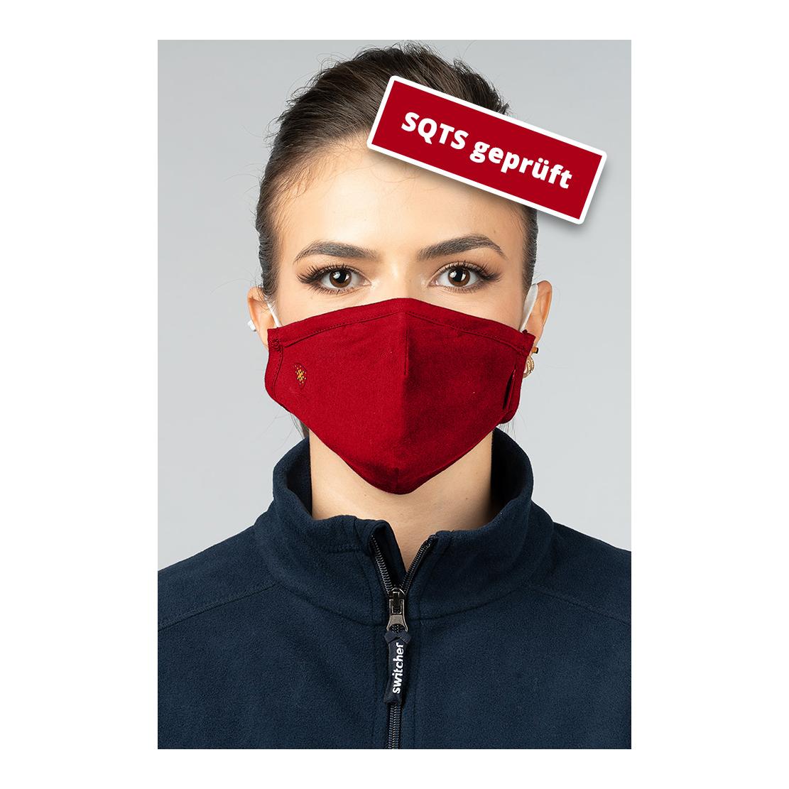 Switcher by Viroarmour HEIQ Viroblock® Textilmaske Flexi adjust - rot
