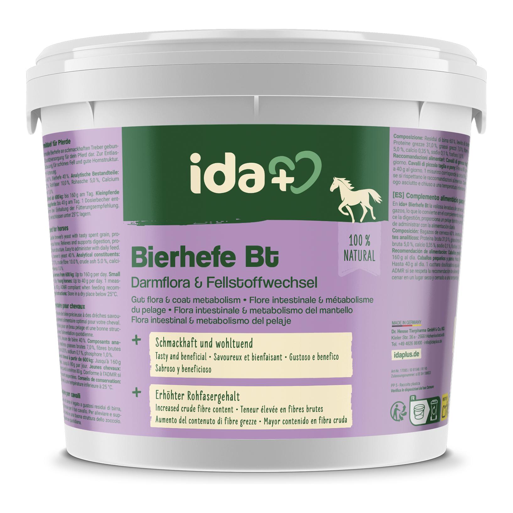 IdaPlus Levure de bière Bt - Complément alimentaire pour un pelage brillant et une peau forte