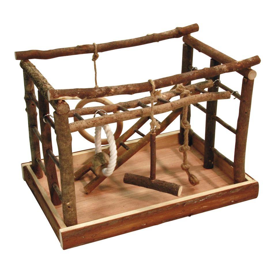 Kerbl Pet Vogelspielplatz aus Naturholz und Baumwolle
