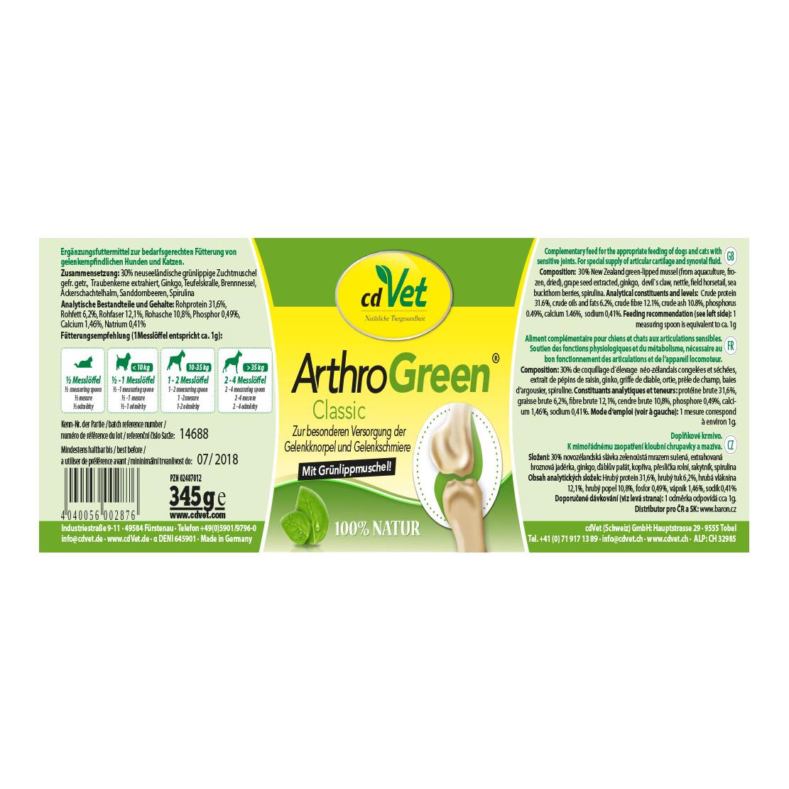 cdVet ArthroGreen Classique