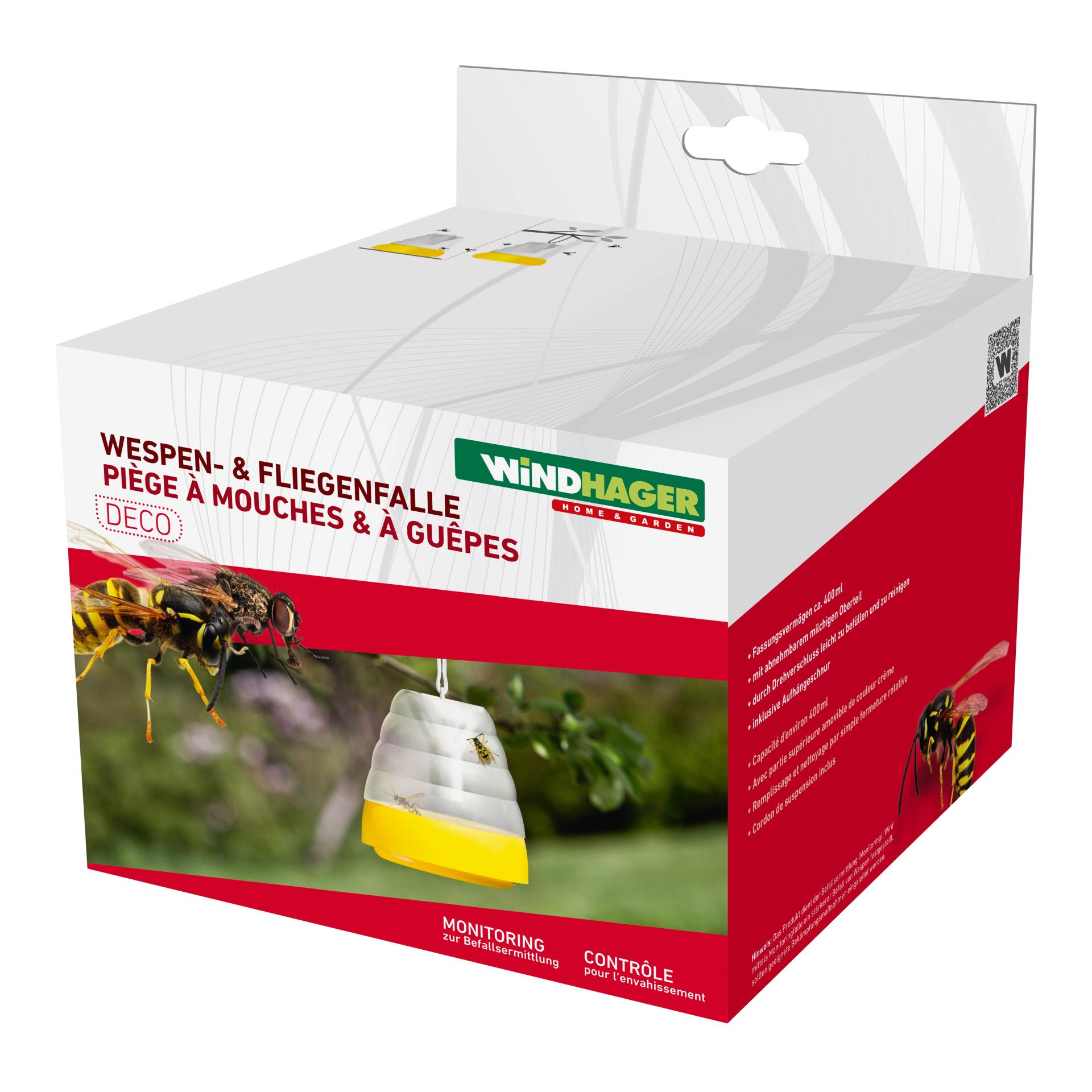 Windhager Piège décoratif à guêpes ou mouches - jaune