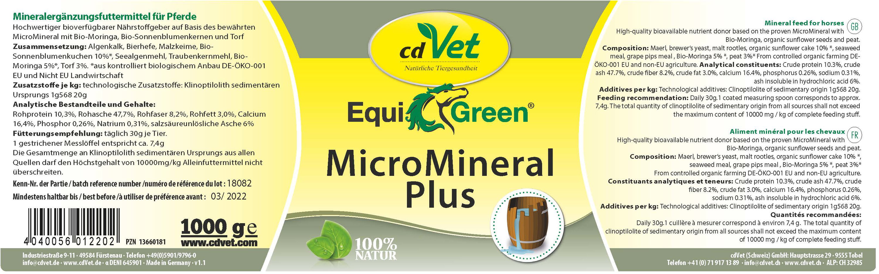 cdVet EquiGreen MicroMineral plus