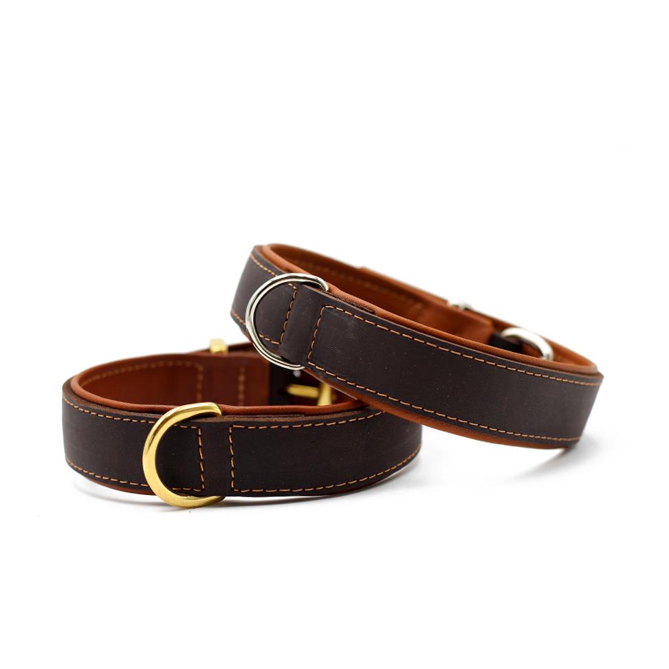 Maul Lederwaren Collier Klassik Premium - brun-cognac / argenté