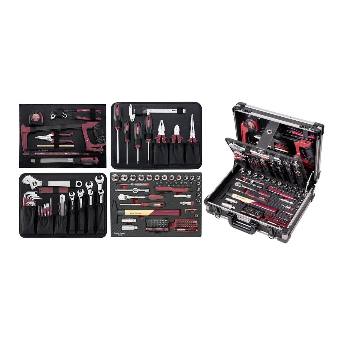 Kraftwerk Caisse à outils professionnelle en aluminium - 151 pièces